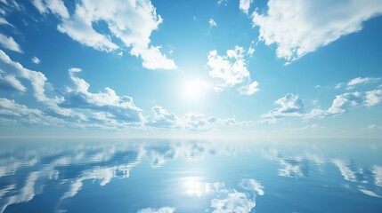 Poster - abstract sky blue background with soft gradient and subtle texture, featuring a smooth and dreamy ae