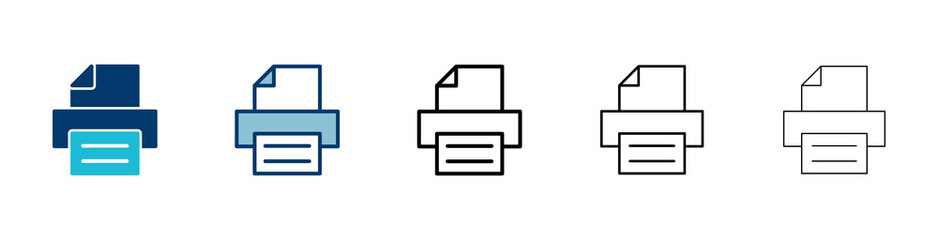 Wall Mural - printer icon vector isolated on white background. print icon. fax vector icon.