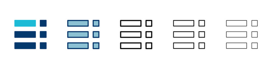 Menu Icon vector isolated on white background. web menu icon