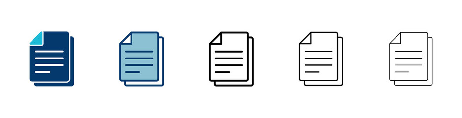 Wall Mural - document icon vector isolated on white background. paper icon. file icon