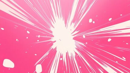 Poster - Comic book style dynamic pink background with halftone dots and speed lines creating a vibrant retro pop art effect, perfect for graphic design, posters, and digital illustrations