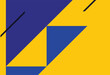 © creativediastudio - Abstract geometric background with triangles. Vector illustration in flat style. Blue and yellow colors.