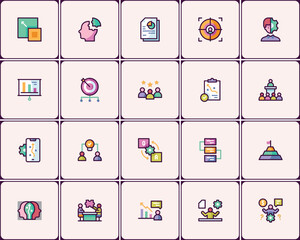 Poster - Creative Business and Management Icon Pack with Unique Design Elements