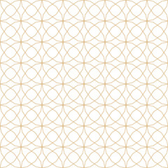 Wall Mural - elegant gold geometric seamless pattern with intricate lines forming star-like shapes.