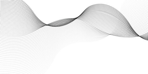 Wall Mural - abstract wave particles. technology digital background. vector illustration