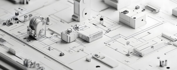 Poster - A detailed view of a modern circuit board, showcasing intricate designs and components
