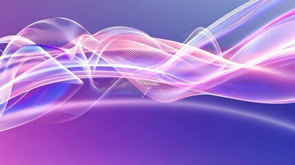 Poster - Colorful abstract waves of light create a dreamy atmosphere over a deep blue background