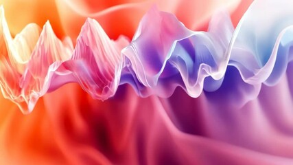 Leinwandbilder - Colorful wave patterns blend together in a vibrant abstract design showcasing fluid motion and light