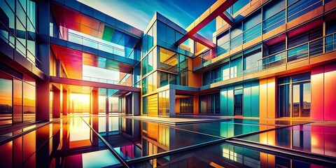 Poster - Modern Abstract 3D Architectural Portrait Photography