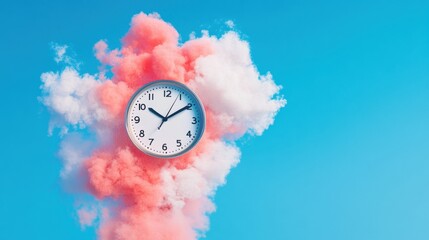 Aufkleber - Surrealist Time Flux Ethereal Digital Art Exploring Temporal Consciousness with Dreamy Cloud Aesthetic - Mindful Creative Marketing Visual