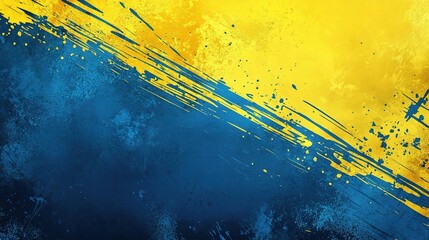 Poster - Bright Abstract Grunge Background with Paintbrush Strokes and Texture