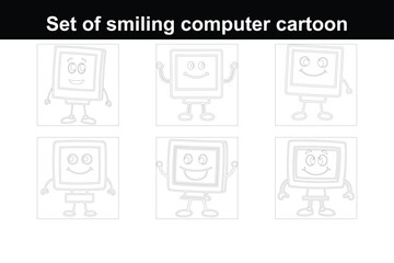 Poster - Cheerful Desktop Computer Character