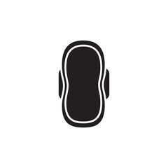 Poster - Sanitary pad, vector flat black trendy style illustration for web and app..eps