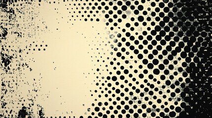 Poster - Grunge Halftone Texture with Rough Uneven Dots and Patterns