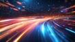 © CLOVER BACKGROUND - Abstract High-Speed Background with Motion and Colorful Lights