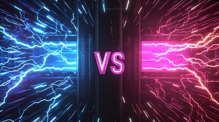 Poster - Dynamic Holographic Background with Lightning Effects Design