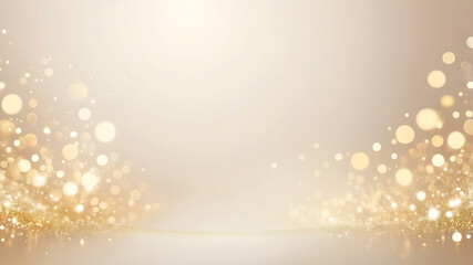 Wall Mural - classic ivory white bokeh background with subtle golden shimmer