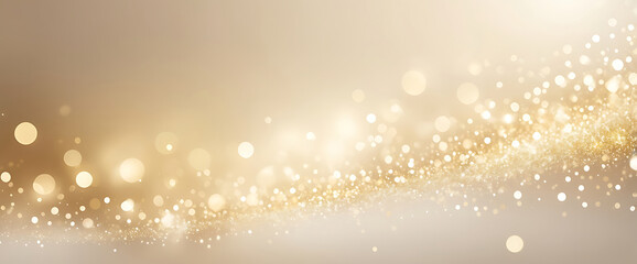 Wall Mural - classic ivory white bokeh background with subtle golden shimmer