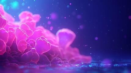 Fototapete - Vibrant Abstract Background with Soft Organic Shapes and Bright Colors