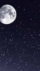 Wall Mural - Vertical video of moon, View From Space
