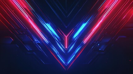 Poster - Abstract Futuristic Sports Logo Concept with Glowing Effects