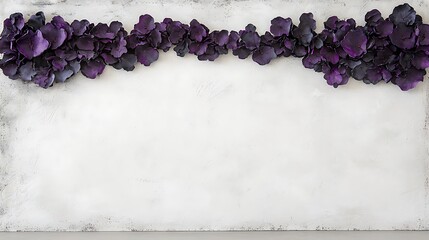 Poster - Elegant Purple Petals Display on a Simple White Background
