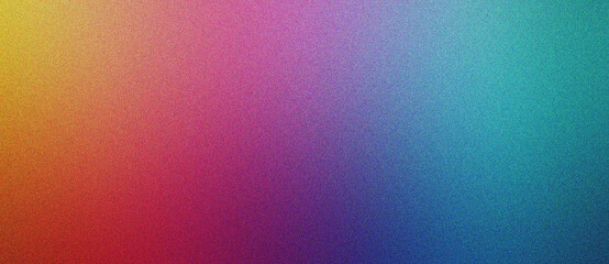 Poster - blue pink yellow inspired minimalist noise effect gradient with a soft blurred look digital artwork 