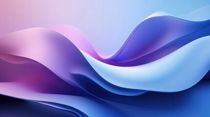 Poster - Abstract wavy background with purple, pink, and blue gradient colors.