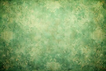 Wall Mural - vintage abstract art: subtle green tones, retro design, grunge texture, aged paper background