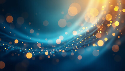 Poster - Luminous auroras intertwine in a soft dance creating a radiant abstract backdrop