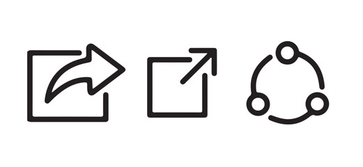 Fototapete - Share icon set. Share arrow, link, arrow symbol. button connection illustration sign collection. vector illustration eps 10.