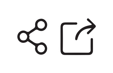 Fototapete - Share icon set. Share arrow, link, arrow symbol. button connection illustration sign collection. vector illustration eps 10.