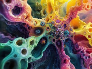 Poster - Abstract Colorful Organic Texture Background