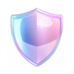 Aufkleber - Pastel Holographic Shield 3D Render