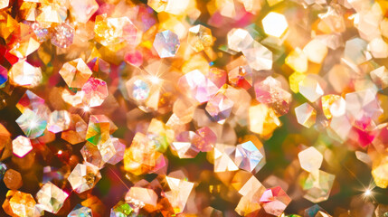 Wall Mural - vibrant sparkling background with colorful bokeh and light reflections