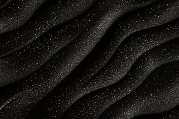 Aufkleber - Abstract Black and White Glittering Wavy Background Texture Image