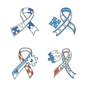 Unique autism logo Modern and minimalist vector and abstract logo