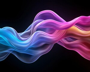 Poster - surreal cosmic color storm, electrifying waves of radiant hues swirling in abstract harmony, glowing