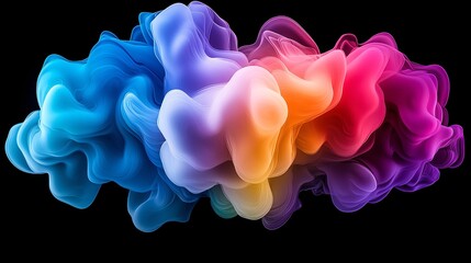 Poster - A surreal abstract explosion of bold colors, swirling luminous patterns in a dreamlike composition, vibrant electric blues, fiery reds, and neon yellows merge dynamically, creating an intense visual