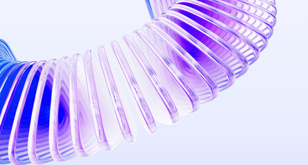 Fototapete - Abstract 3d background with glass row of triangle plate shape render. Hologram gradient wave line pattern. Digital tech banner, data array or structure. Futuristic architecture design. 3D illustration