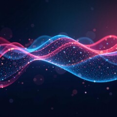 Poster - Abstract futuristic technology background with glowing wave pattern, background, wave, abstract