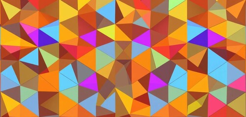 Poster - abstract seamless vector background of interlocking triangles forming a complex geometric pattern, s