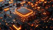 © muhammad - Glowing Circuit Board: A Close-Up View of a Microprocessor