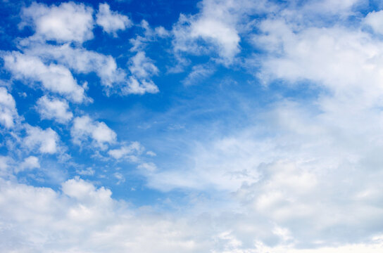 White clouds in blue sky