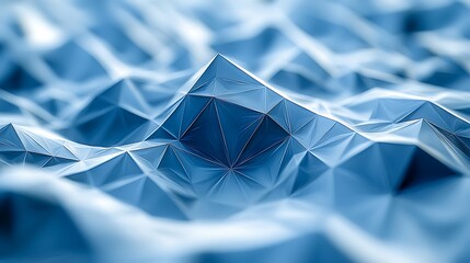Poster - Abstract Blue Geometric Background Texture