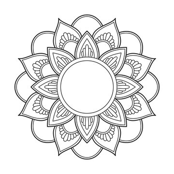 Relax with Flower Ornament Mandala Art