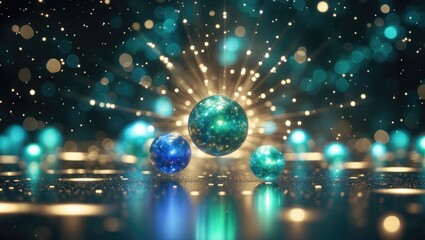 Aufkleber - Abstract backdrop of softly focused bokeh lights