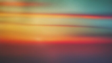 Aufkleber - sunset gradient blurred yellow with grain noise effect backdrop, for art product design, social media, stylish, retro, brochure, banner
