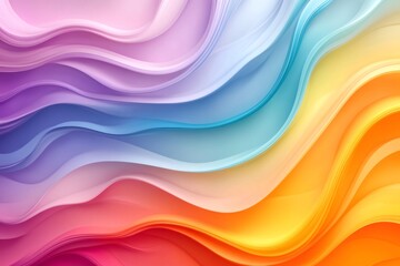Aufkleber - Colorful abstract waves flowing seamlessly creating dynamic background
