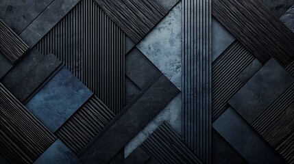 Poster - Dark Geometric Textures Abstract Background